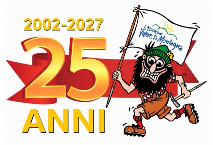 logo-25-anni Logo 25 anni Associazione Vivere la Montagna 2002-2027